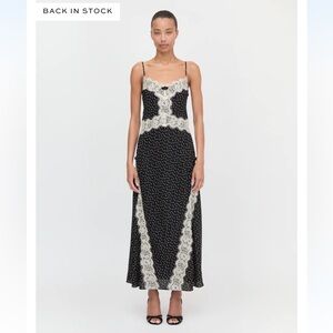 Hill House Home The Francesca Dress in Black Polka Dot S